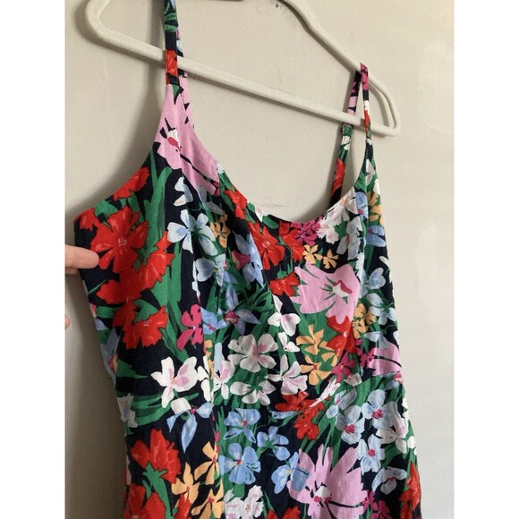 NEW Old Navy Floral Linen Blend Cami Dress XL TALL Short Boho Summer Sleeveless - Picture 3 of 12